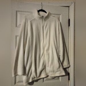 Croft & Barrow, Fleece Full-Zip Jacket, 4X, Cream
